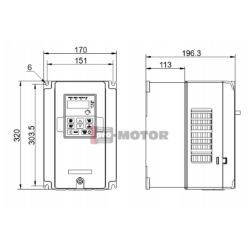 Falownik wektorowy trójfazowy GD20-015G-4 15kW 3x400V